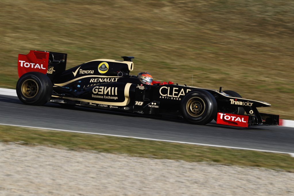 Farverne er pæne nok - men de kan ikke stave til JPS
(Foto: Lotus F1 Team)